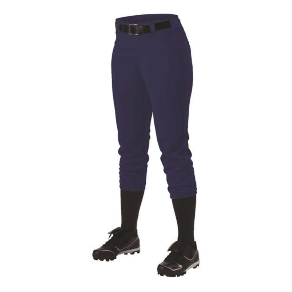 Pantalon de golf rapide avec boucle de ceinture pour femme Alleson Athletic - Bleu marine M