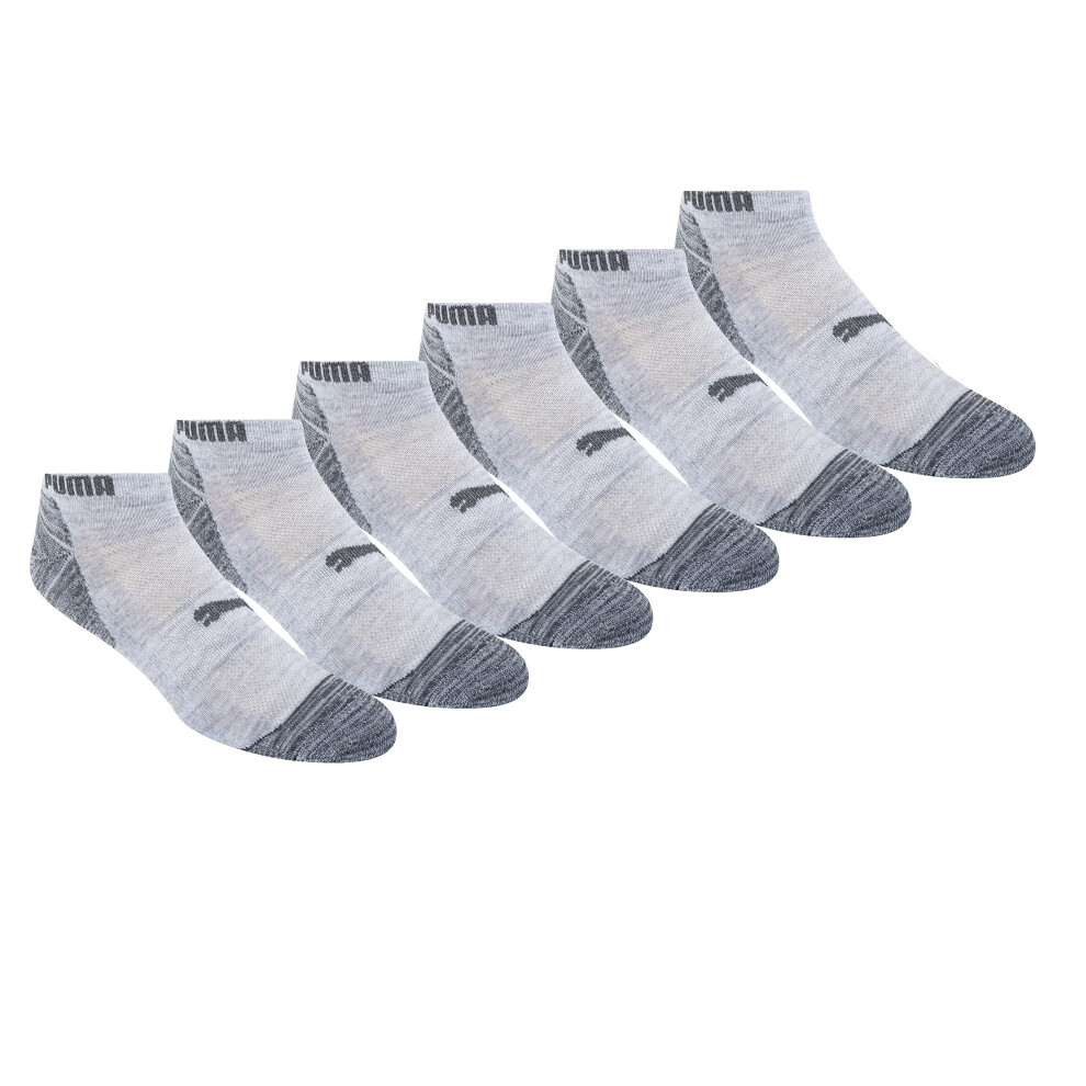 PUMA mens 6 Pack Low Cut Running Socks  Medium Grey  10 13 US