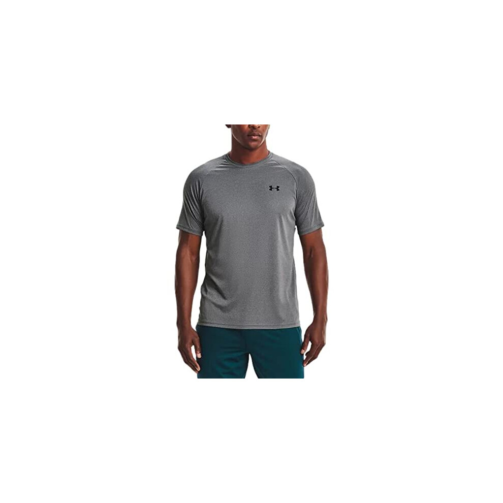 Under Armour Mens UA Tech 20 T-Shirt (Pitch grayBlack  Small)