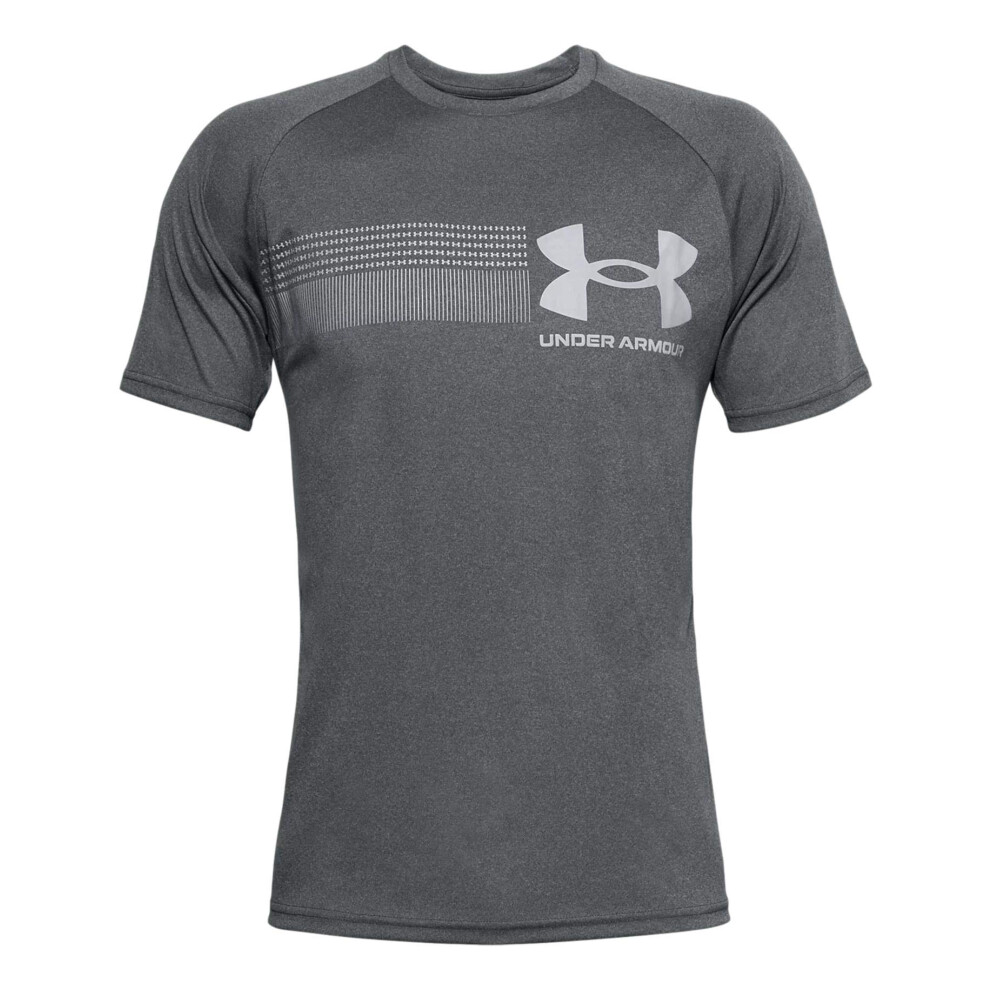 Under Armour Mens UA Tech 20 T-Shirt (Pitch greySteel  Small)