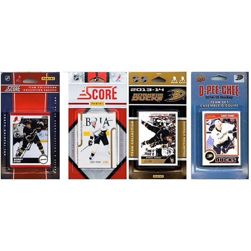 NHL Anaheim Ducks 4 Different Licensed Trading Card Team Sets