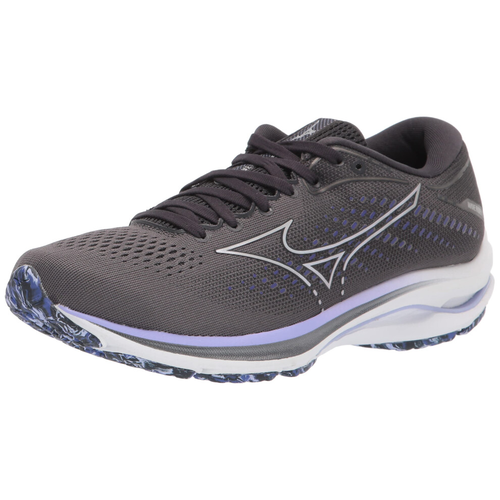 Mizuno Womens Wave Rider 25 Running Shoe  Blackened Pearl  12