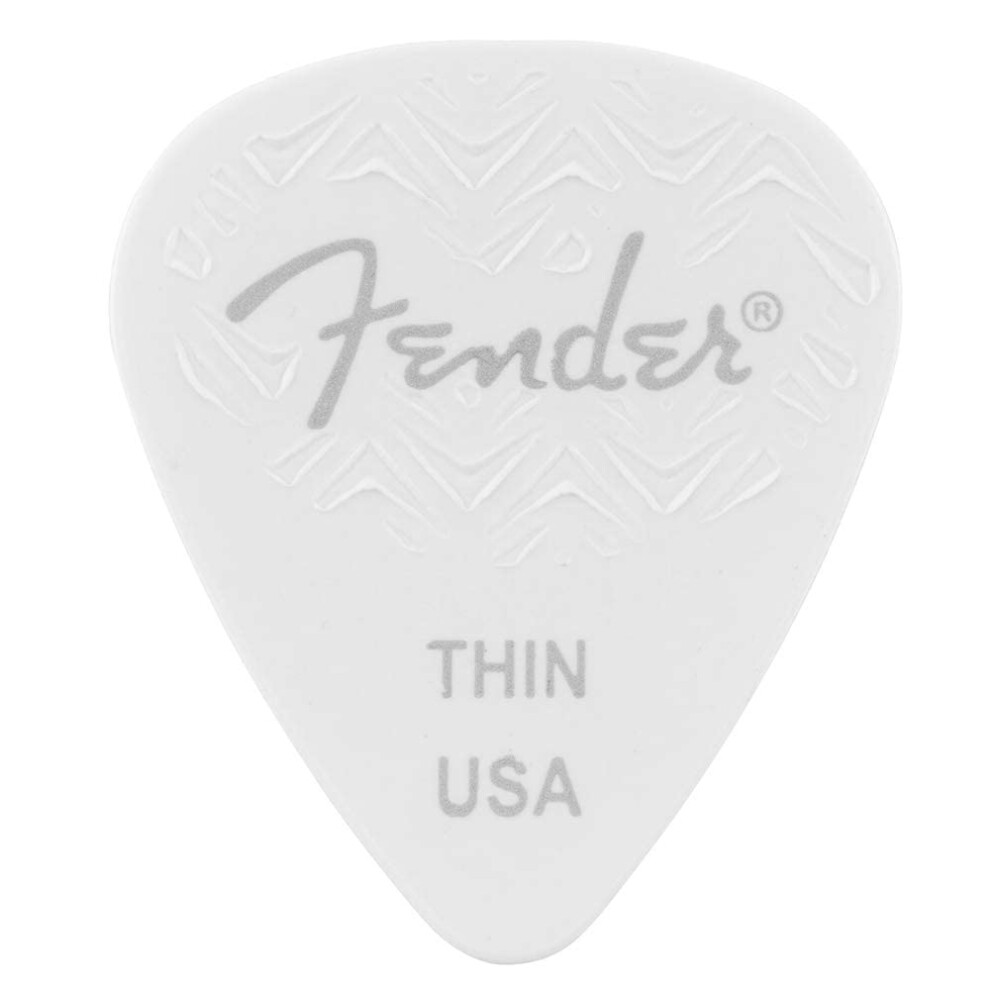 Fender Wavelength Guitar Picks 351 Shape  White  Thin  6-Pack