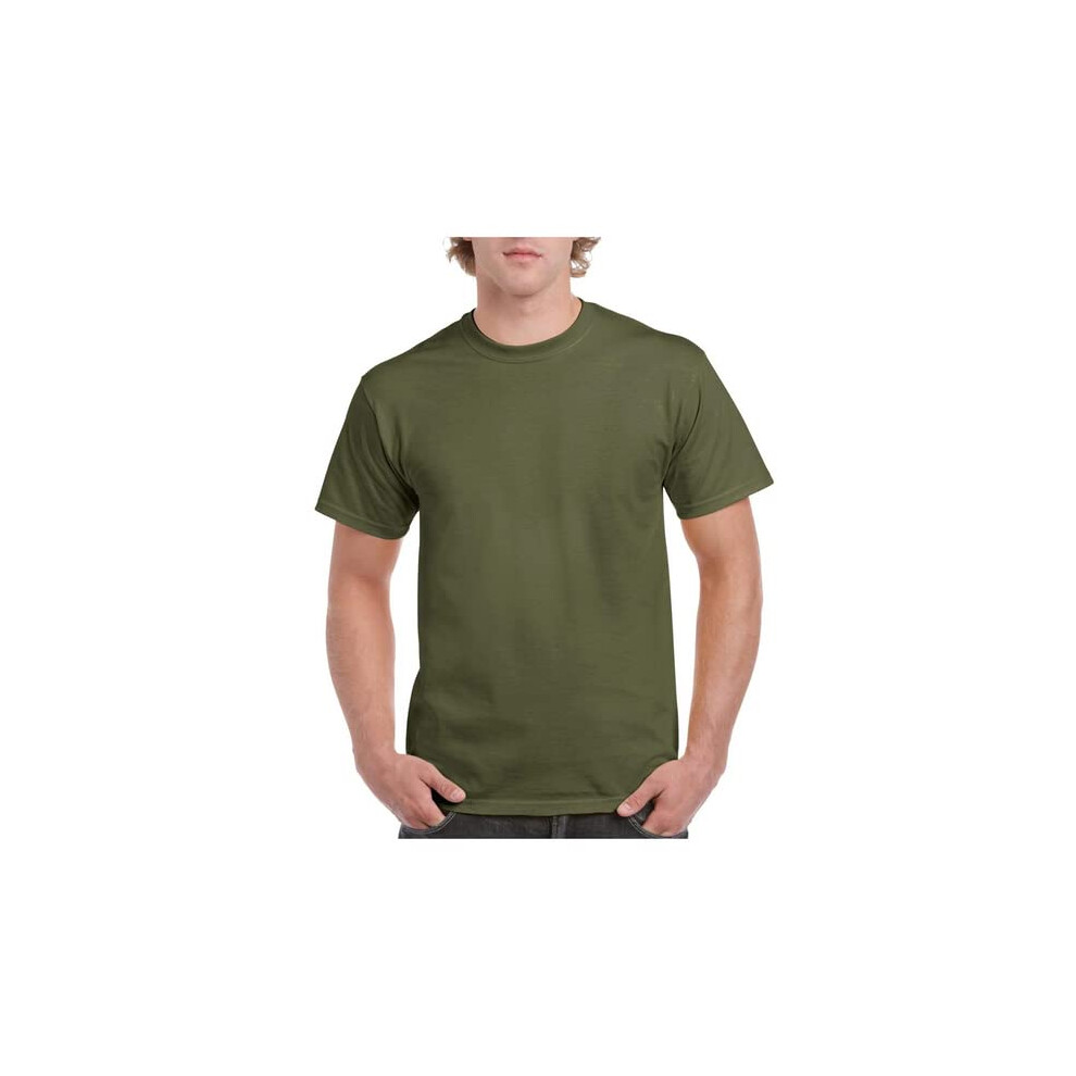 Gildan Blank Adult Heavy Cotton T-Shirt (G500) Military Green