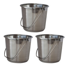 AmeriHome SSB132SET Kleines Edelstahl-Eimer-Set, 3-teilig
