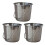 AmeriHome SSB132SET Kleines Edelstahl-Eimer-Set, 3-teilig 1
