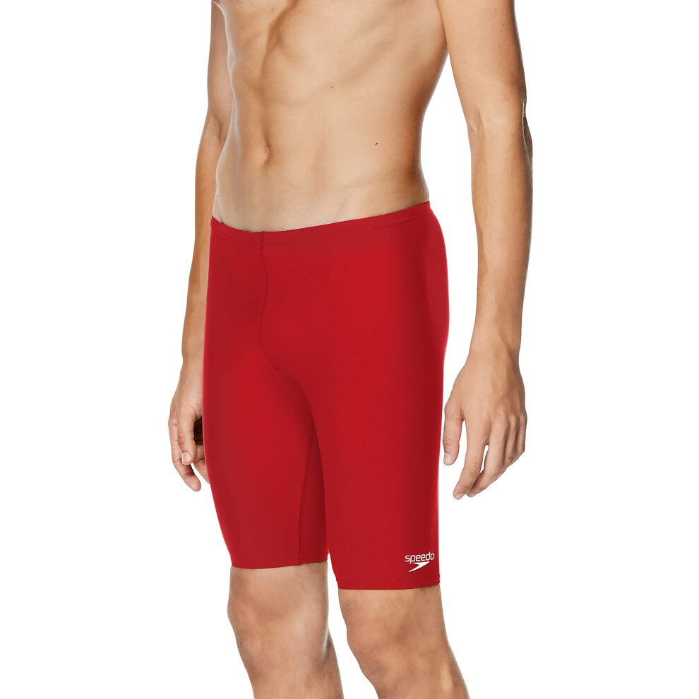 Speedo Mens Swimsuit Jammer Endurance Solid  High Risk Red  38