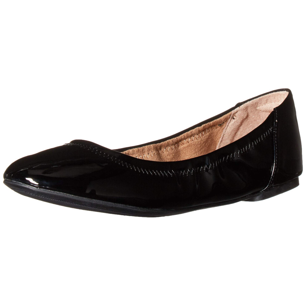 Amazon Essentials Women's Belice Ballet Flat  Black Patent  15