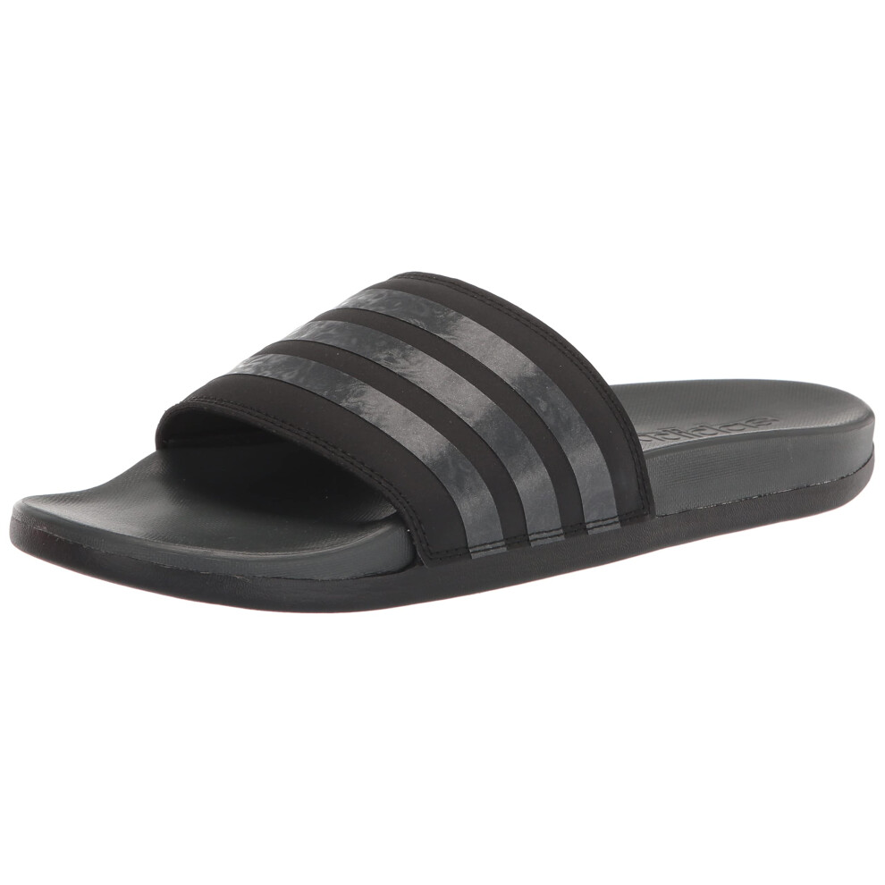 adidas Womens Adilette comfort Slide Sandal  BlackgreyBlack  5