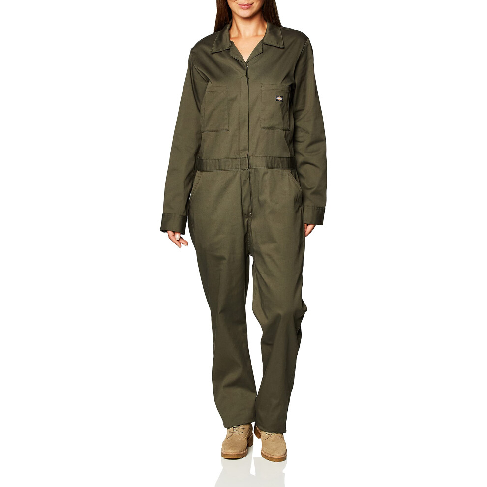 Dickies Women's Long Sleeve Cotton Twill Coverall  Moss  Small