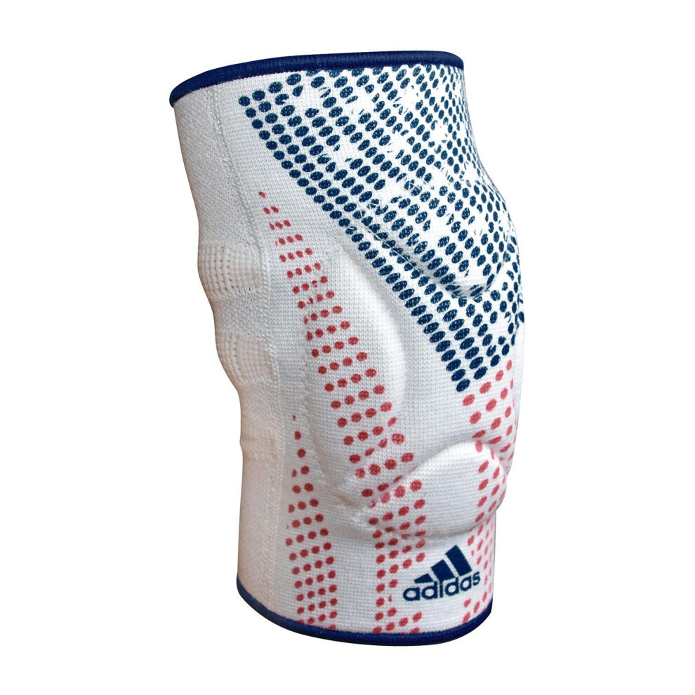 adidas Men's Wrestling Reversible Knee Pad (Large  White/Flag)