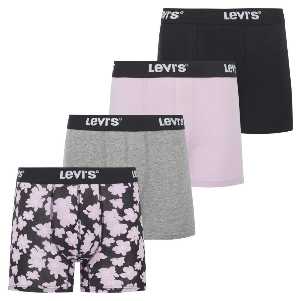 Levi's Mens Stretch Boxer Brief Stretch Underwear 4 Pack Lilac