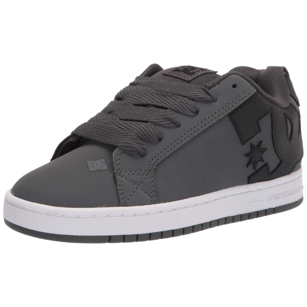 Dc Mens court graffik Skate Shoe  Dark greyBlackWhite 105 M US