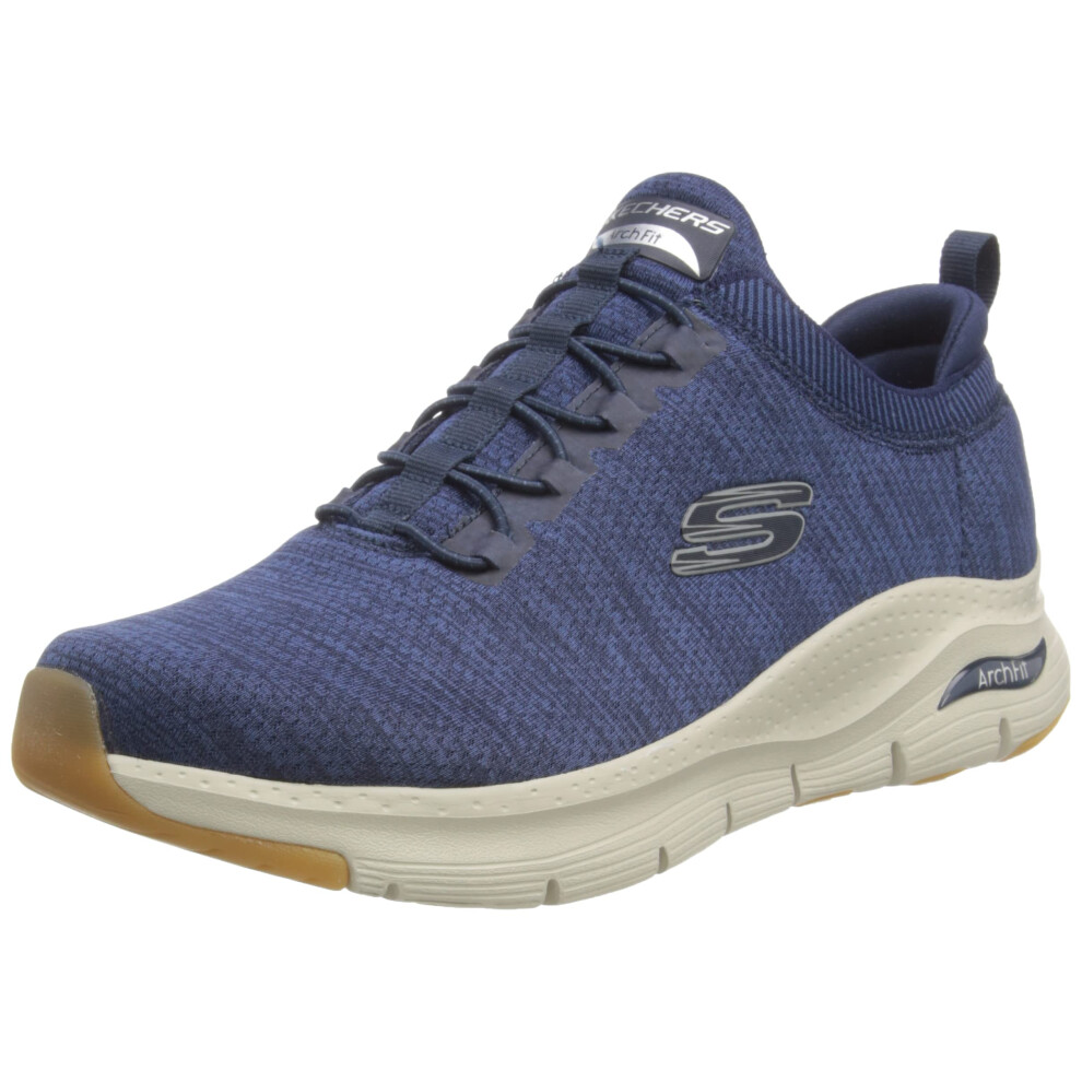 Skechers Men's Arch FIT WAVEPORT Sneaker  Navy Mesh Trim  11.5