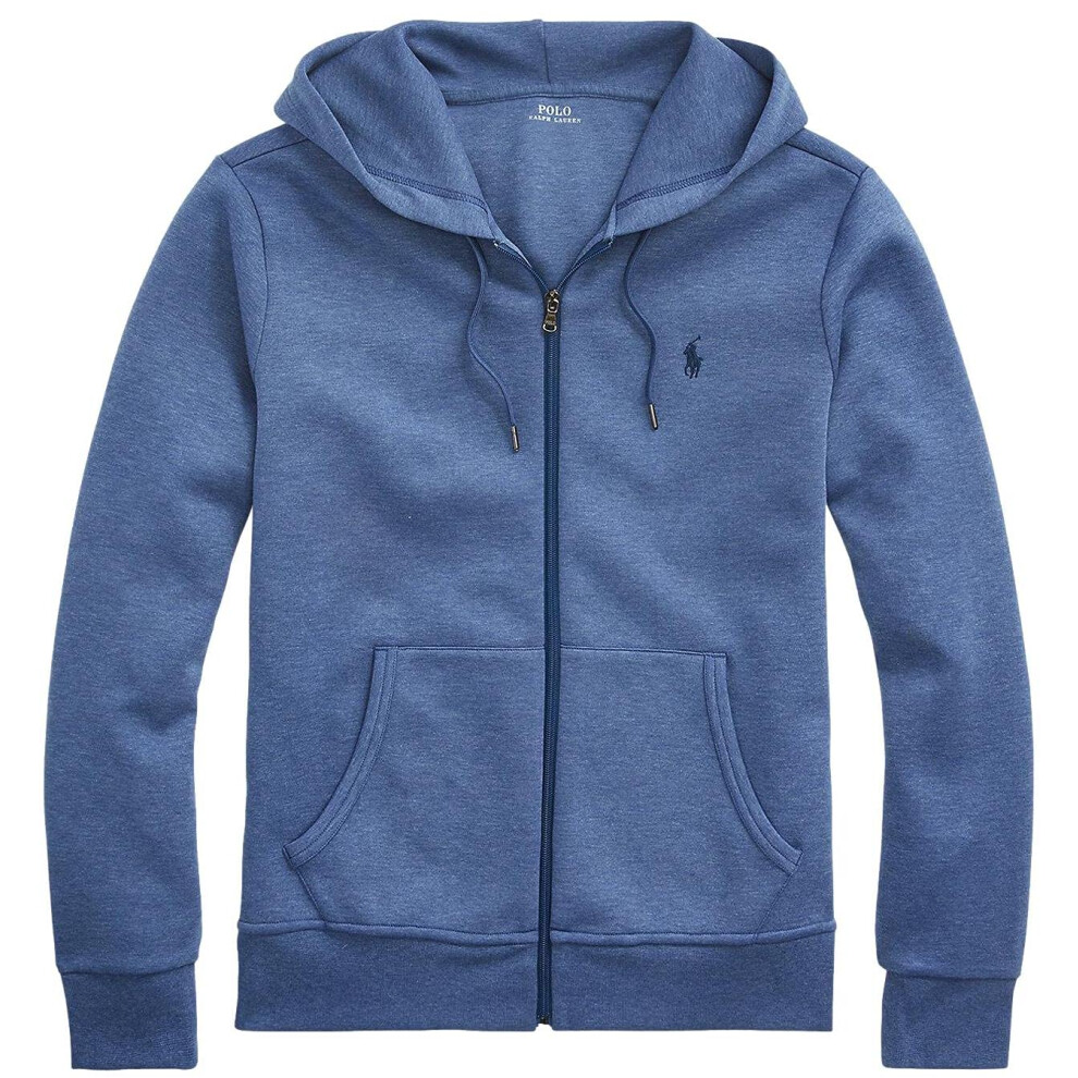 Polo Ralph Lauren Double Knit Tech Fleece Hoodie - L - BlueHtr