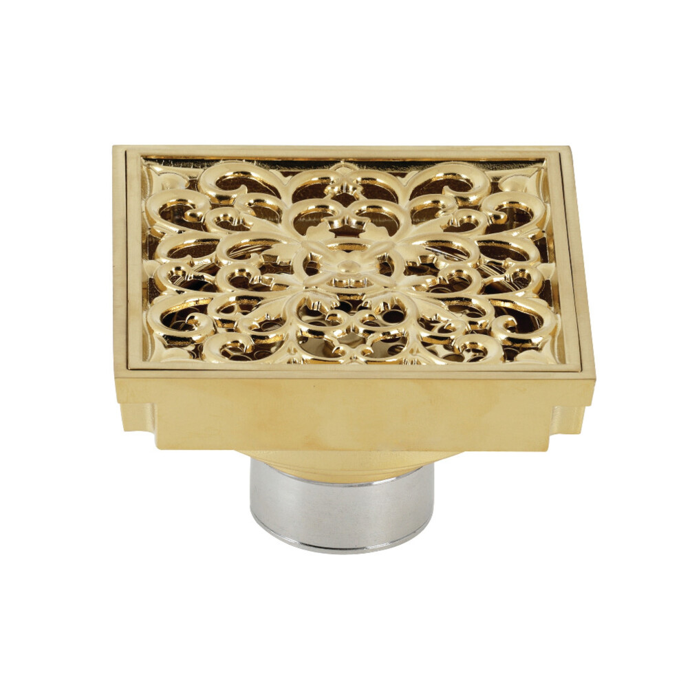 Bathroom Shower Drains With Flange & Hair Trap - Brushed Brass 663370832185