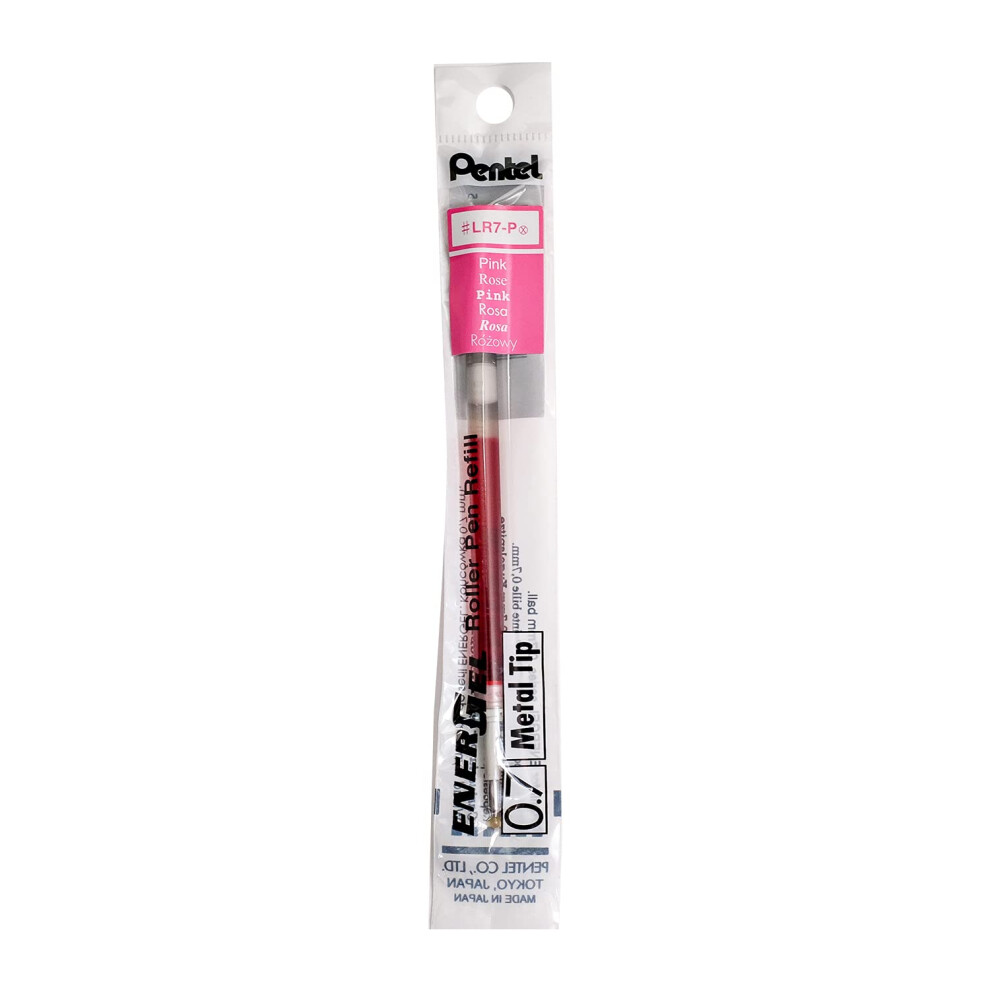 Pentel EnerGel Roller Ball Pen Refill  0.7mm  Pink Ink (LR7-P)