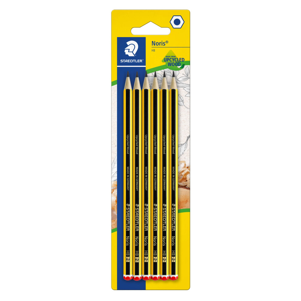 Staedtler Noris 120-2BK6DA Pencil HB Pack of 6 on Blister Card