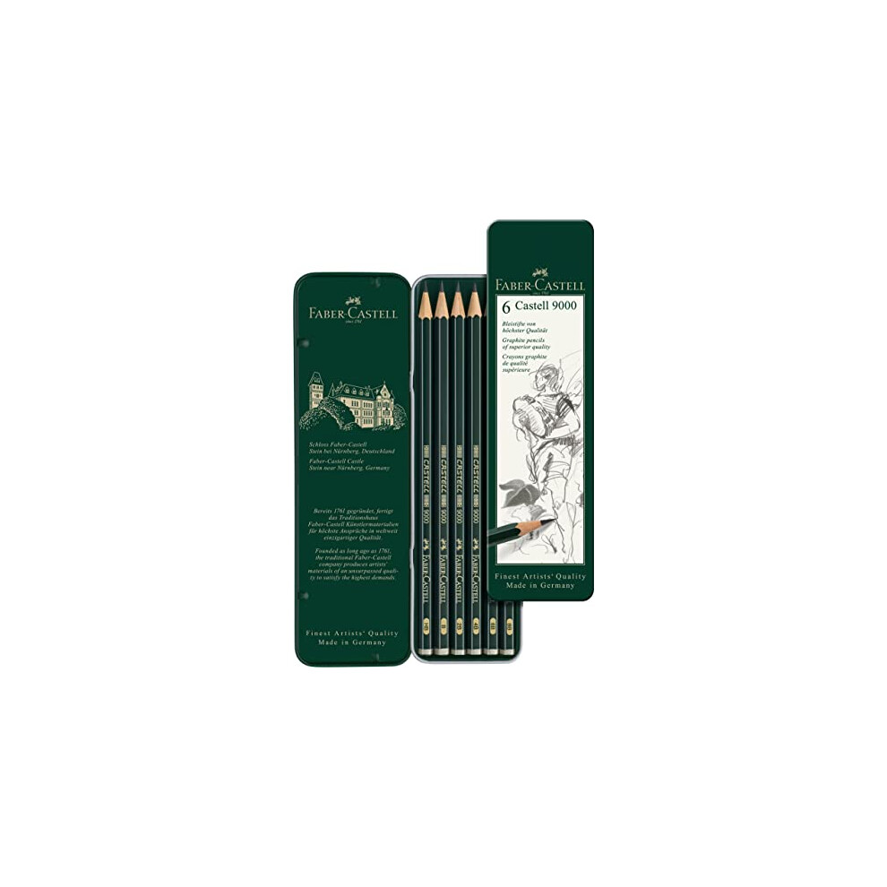 Faber-castell - castell 9000 Art Set Pencil (Pack of 6)  green