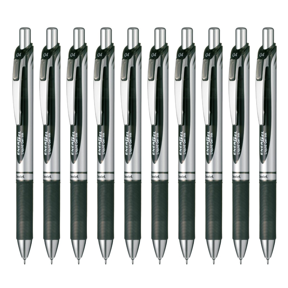 Pentel BLN74-A EnerGel Ink Ballpoint Pen  0.4 Black  10 Pieces