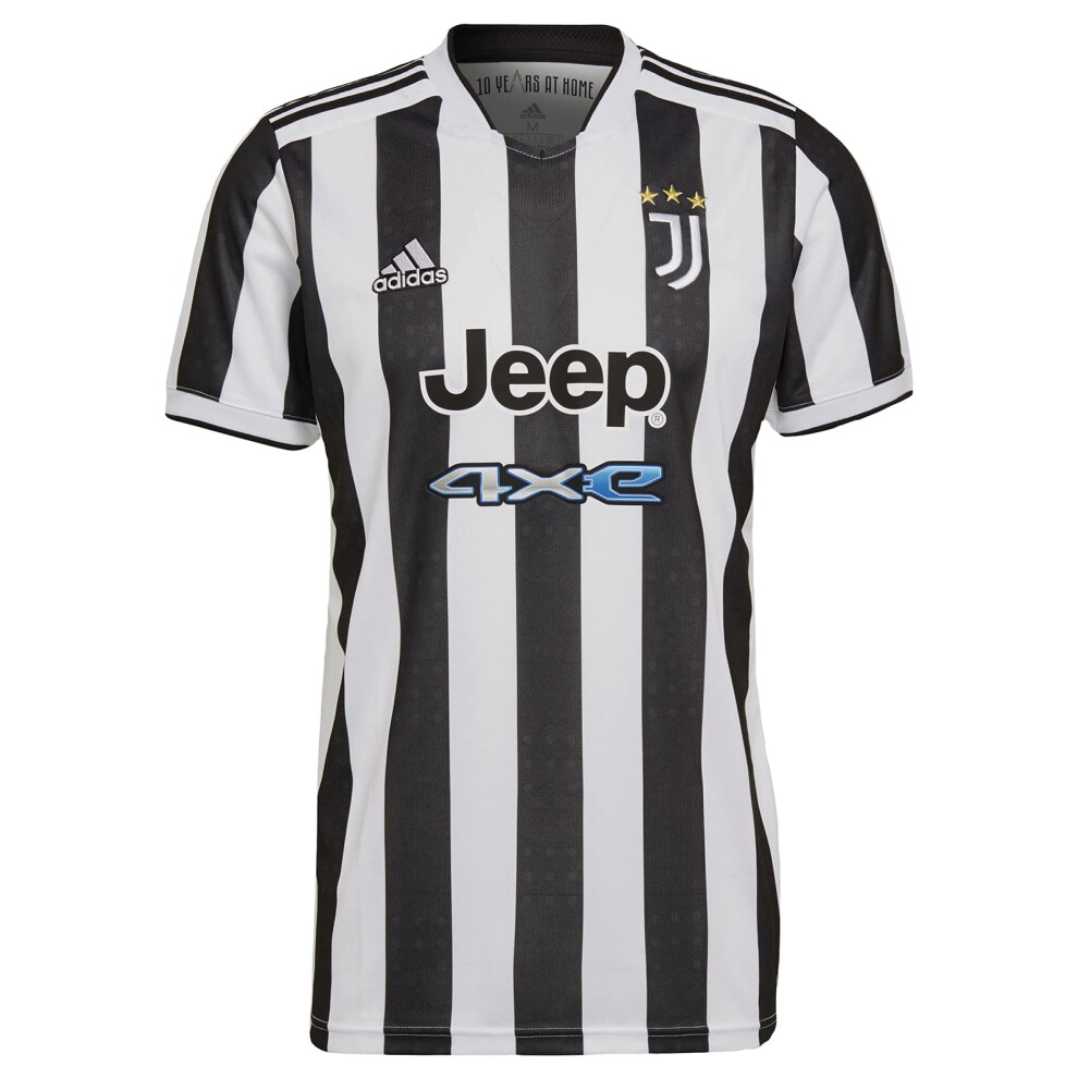 adidas Men's Juventus 2021-22 Home Jersey (Small  White/Black)