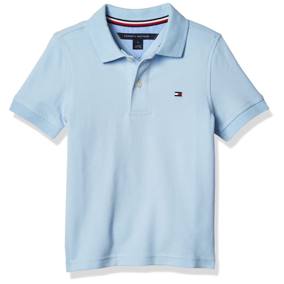 Tommy Hilfiger Boys Short Sleeve Ivy Polo Shirt  capri Blue  4