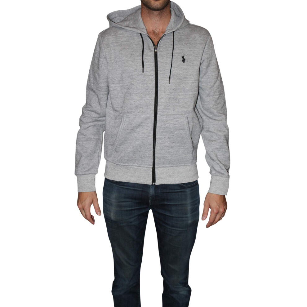 POLO RALPH LAUREN Double Knit Tech Fleece Hoodie (Large  Gray)