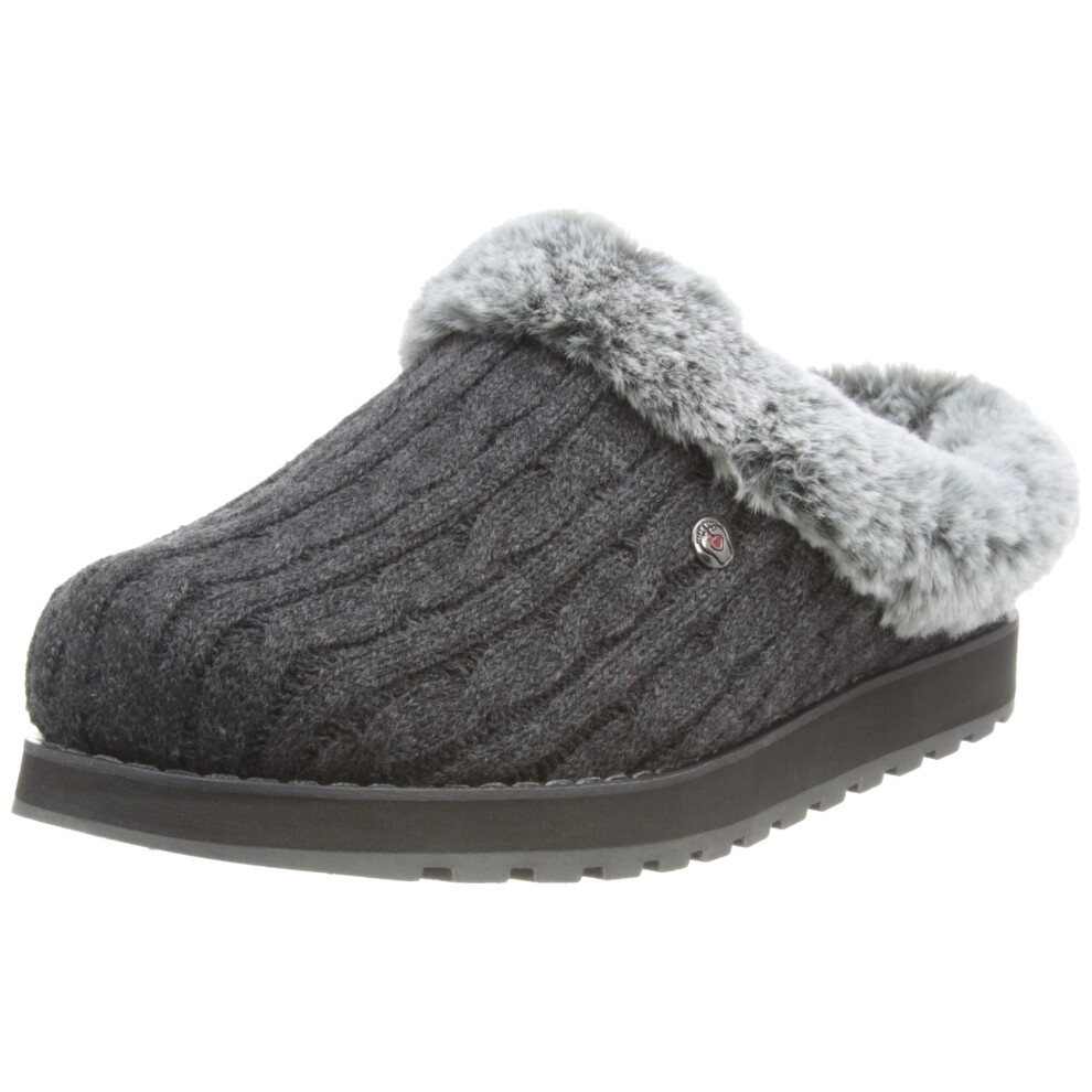 Skechers BOBS Women's Keepsakes Ice Angel Slipper  Charcoal  5