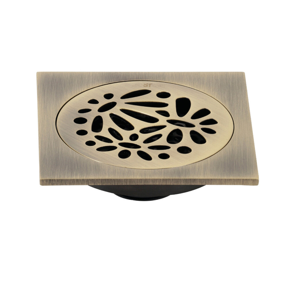 Bathroom Shower Drains With Flange & Hair Trap - Antique Brass 663370832314