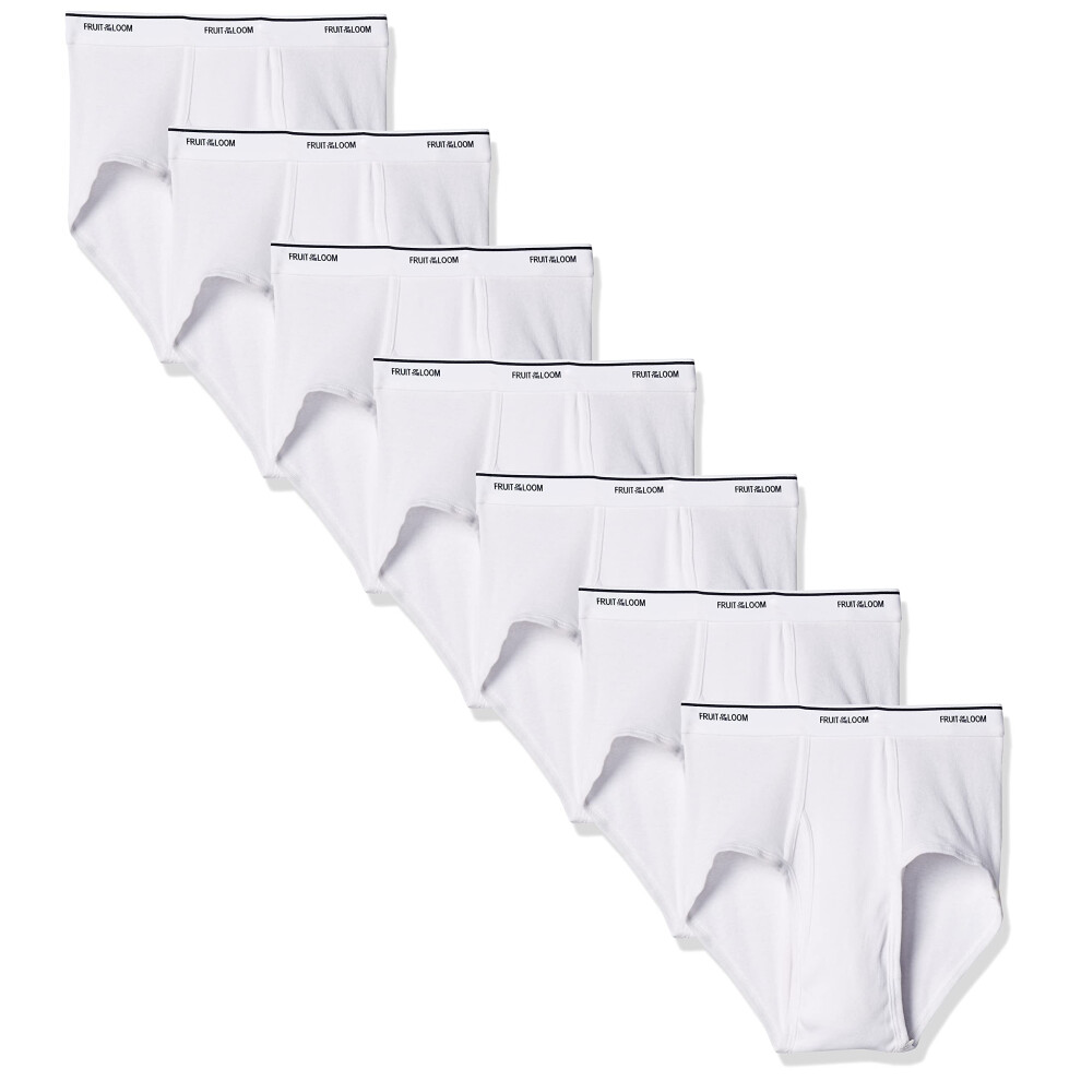 Fruit of the Loom Mens Basic Brief   White  XX-Large(Pack of 7)