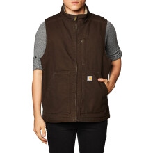 Carhartt Herren Sherpa gefütterte Stehkragenweste-Dunkelbraun-2X-Groß