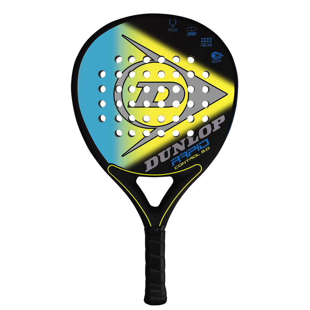 Dunlop Sports Rapid Control 3.0 Padel Racket  Black/Blue/Yellow