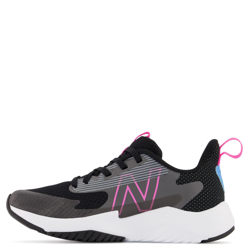 New Balance Girl's  Rave Run v2 Sneaker - Little Kid Black Pink