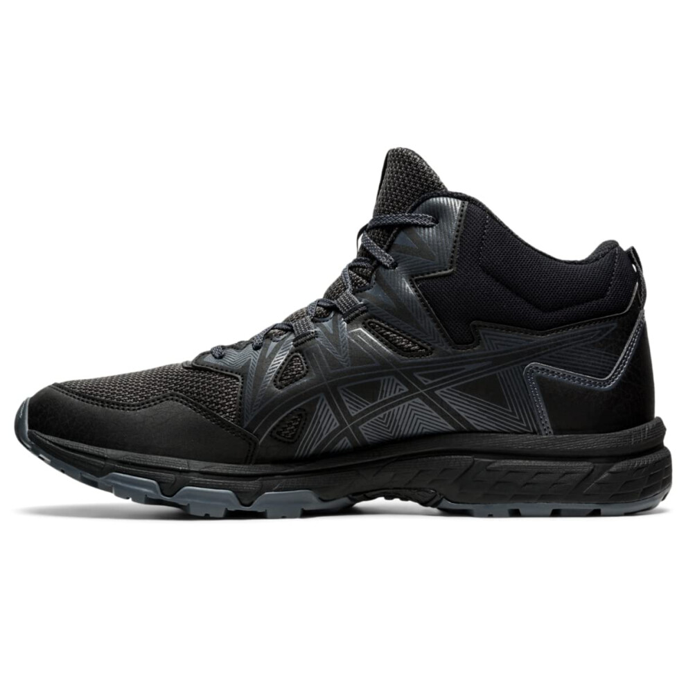 ASICS Men's Gel-Venture 8 Mid Top Running Shoes  8  Black/Black