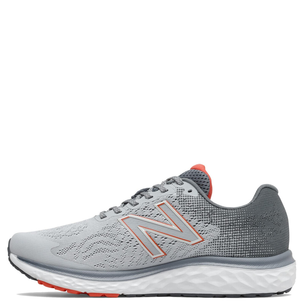 New Balance mens 680 V7 Running Shoe 10 Grey/Ghost Pepper/Black