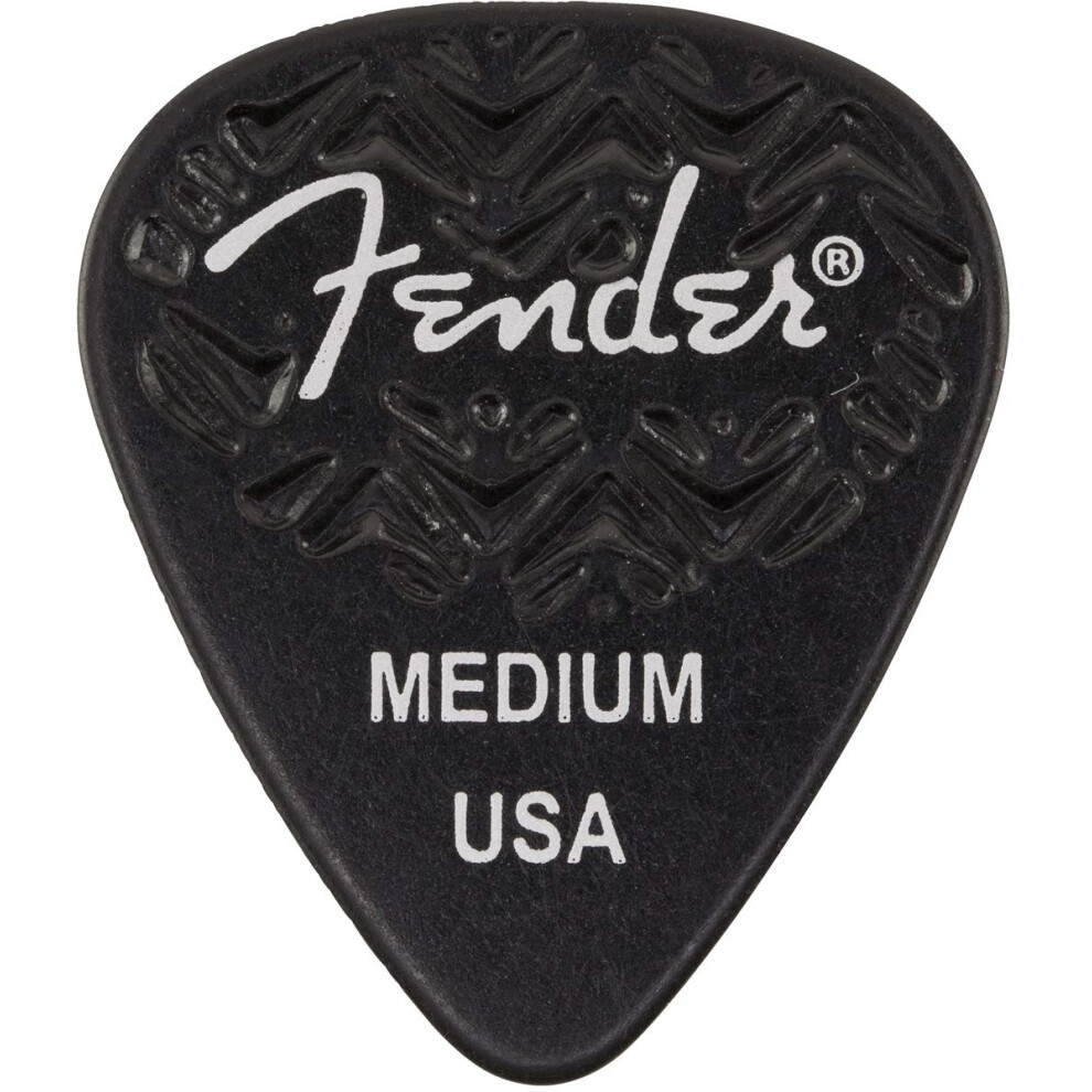 Fender Wavelength Guitar Picks 351 Shape  Black  Medium  6-Pack