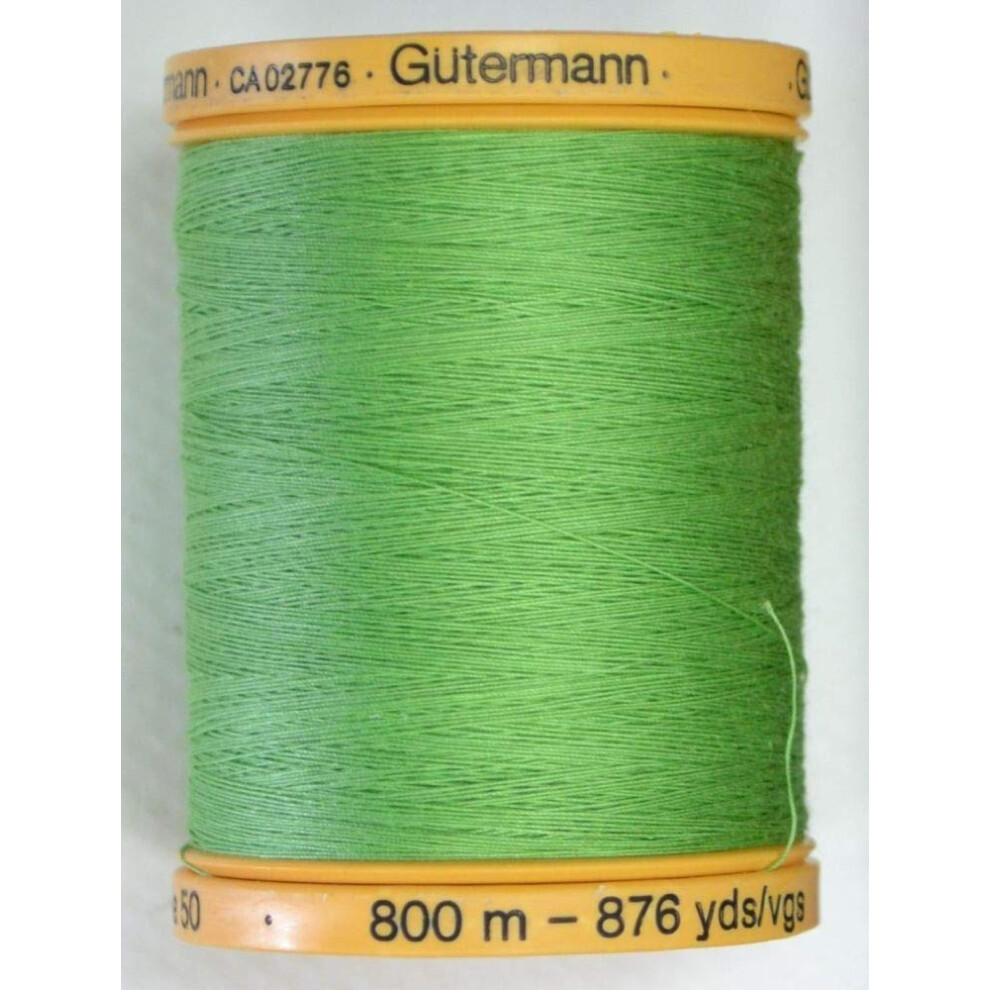 gutermann Natural cotton Thread Solids 876 Yards-Shamrock green