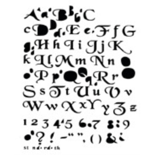 Crafter's Workshop Stencil 8.5 """" x 11 """" Mystic 1 """" Letters
