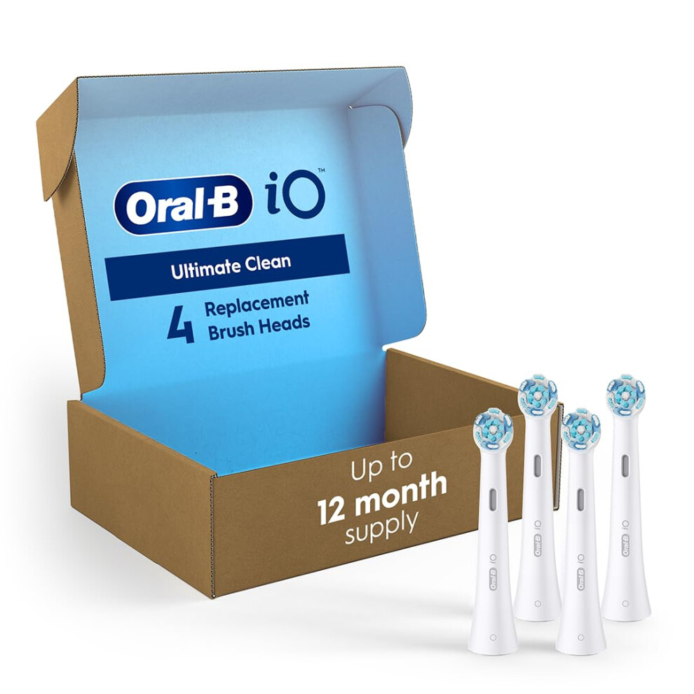 Oral-B iO Ultimate Clean Replacement Brush Heads  White  4 Count