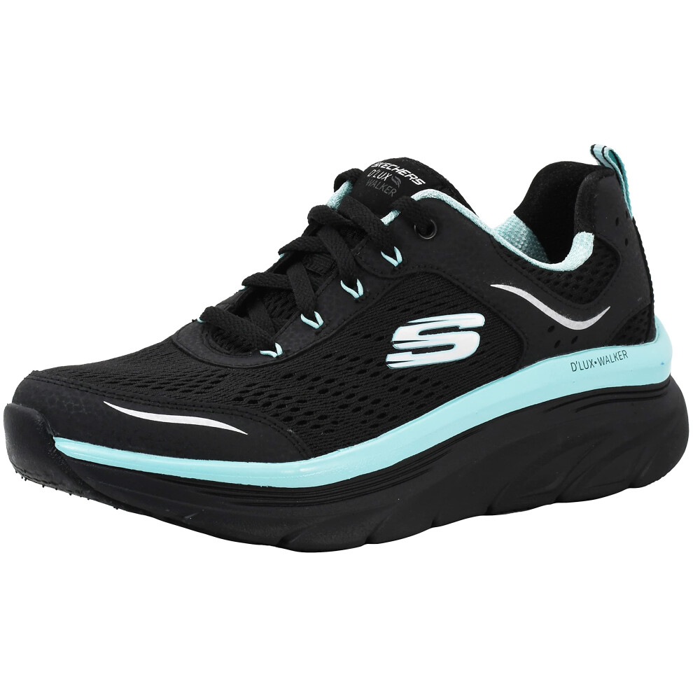 Skechers Womens Dlux Walker-Infinite Motion Sneaker BlackAqua 75