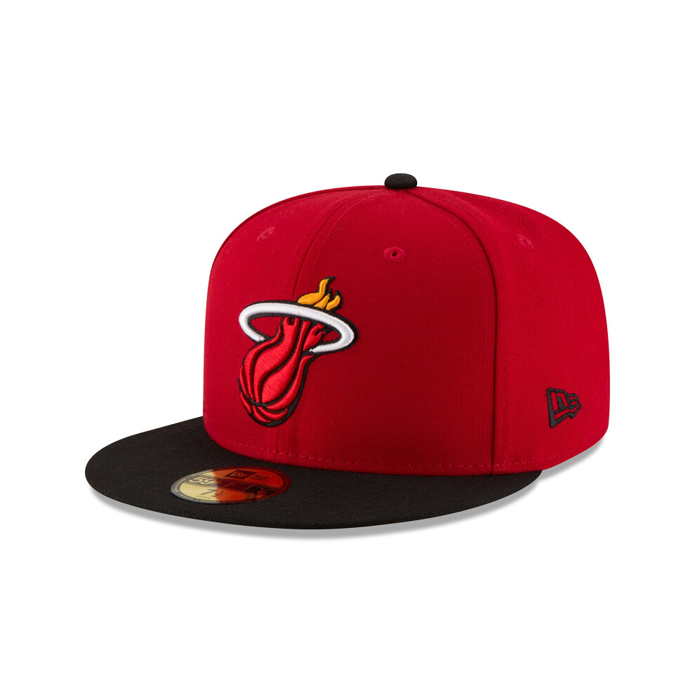 NBA Miami Heat Men's 2-Tone 59FIFTY Fitted Cap   Scarlet   7 1/8