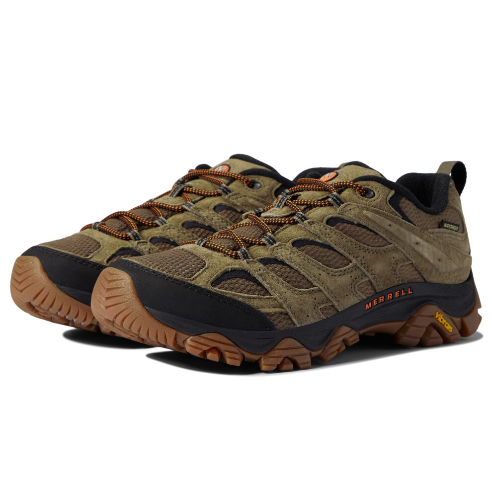 Merrell mens Moab 3 Waterproof Hiking Shoe  Olive/Gum  7 Wide US