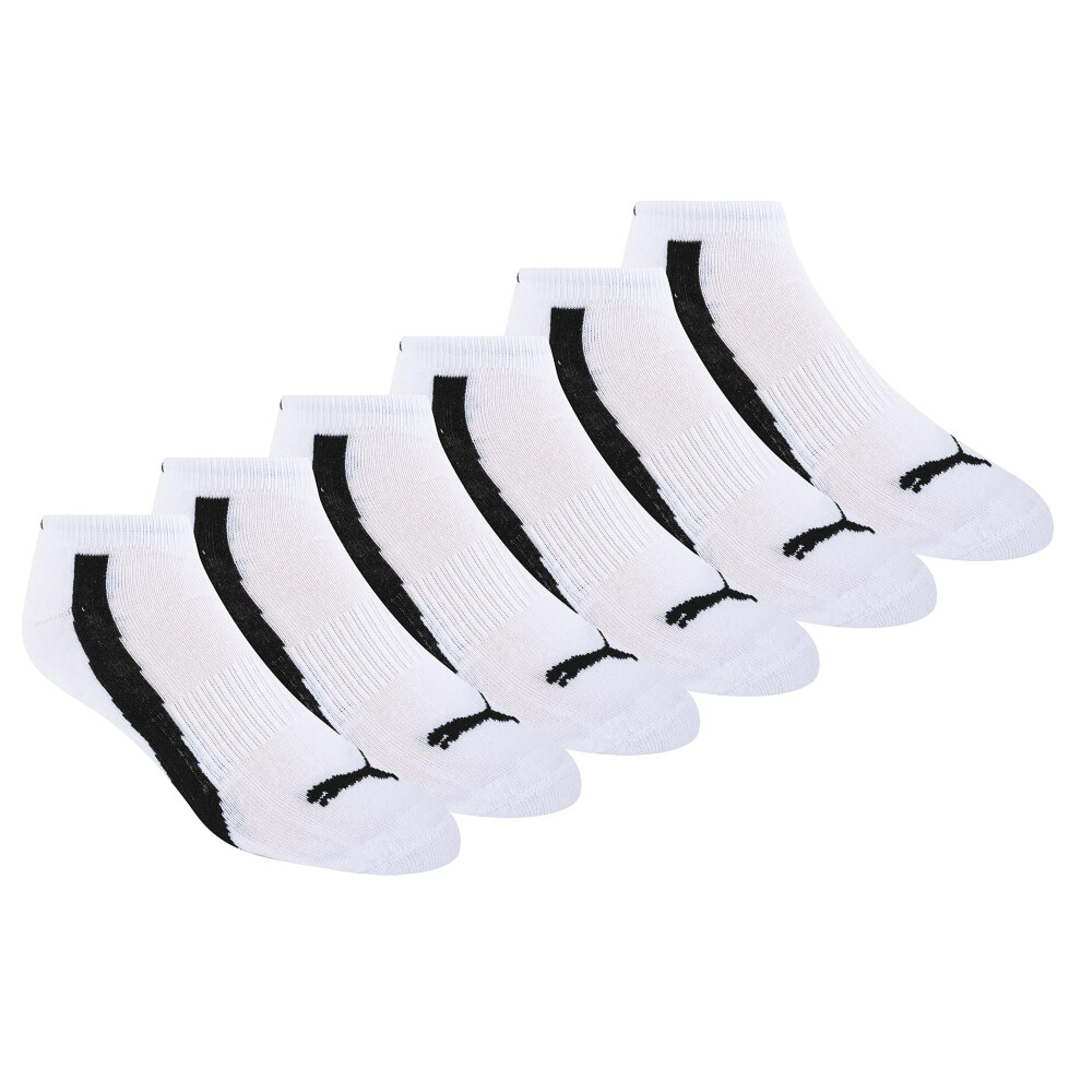 PUMA mens PUMA Men s 6 Pack Low Cut Socks  White/Black  10 13 US