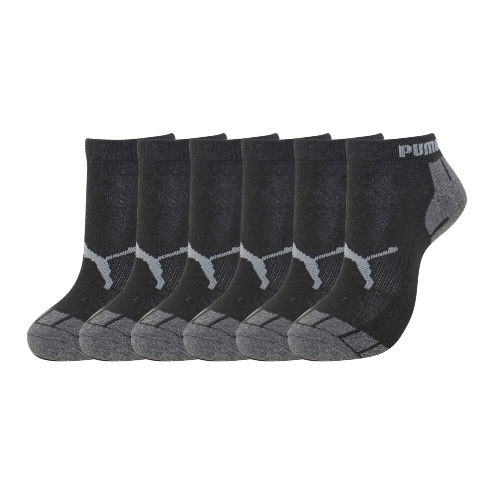 PUMA Men's 6-Pack Low Cut Socks  Charcoal  10-13 US  P116380-010