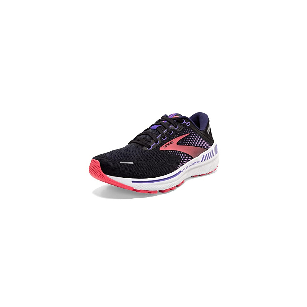 Brooks Womens Adrenaline GTS 22 Black/Purple/Coral 11 B - Medium