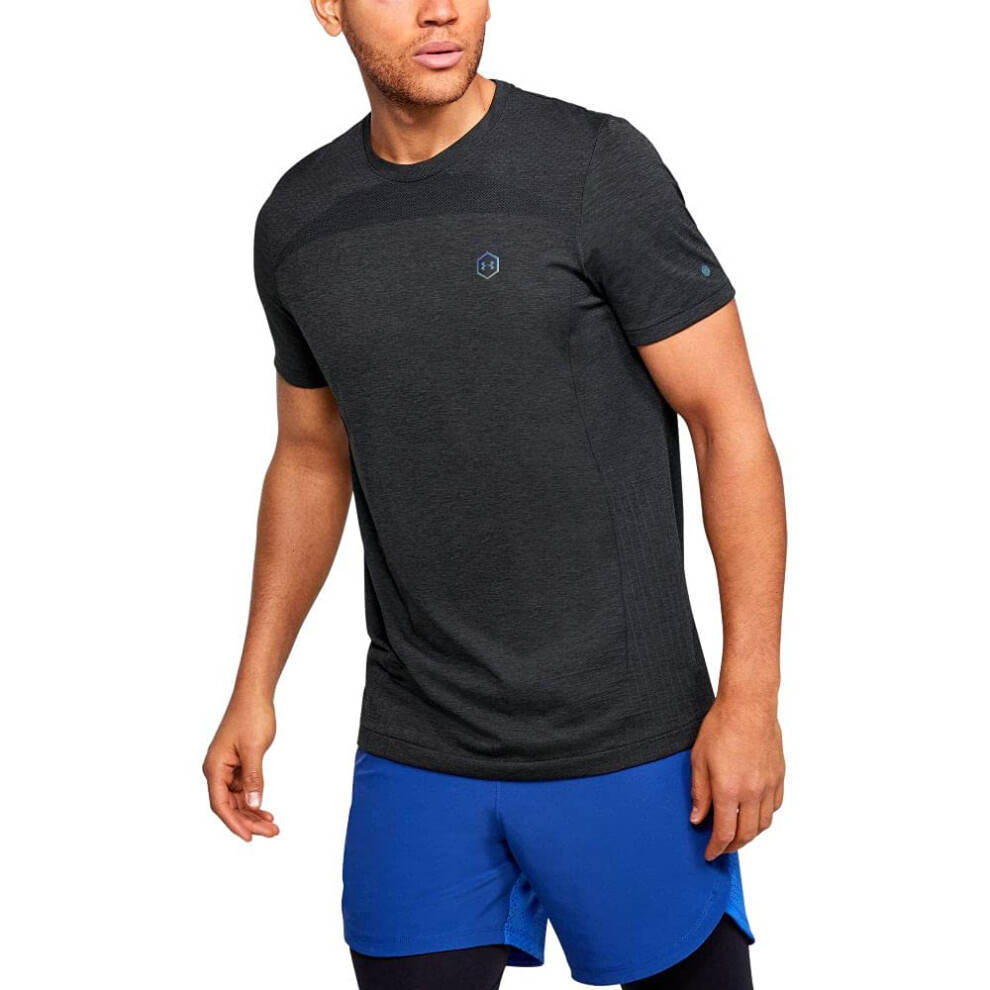 Under Armour Men's UA Rush Seamless Fitted Short Sleeve XL Black