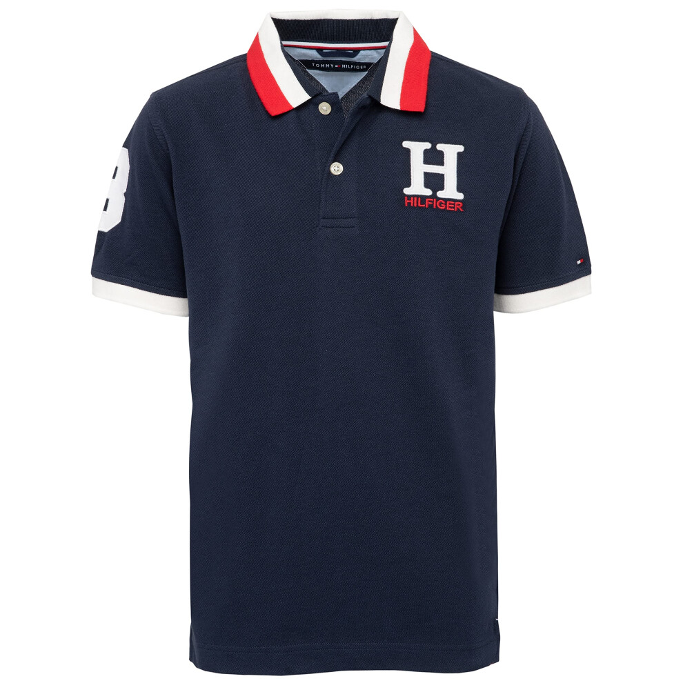 Tommy Hilfiger Boys Short Sleeve Matt Polo Shirt  Master Navy  6