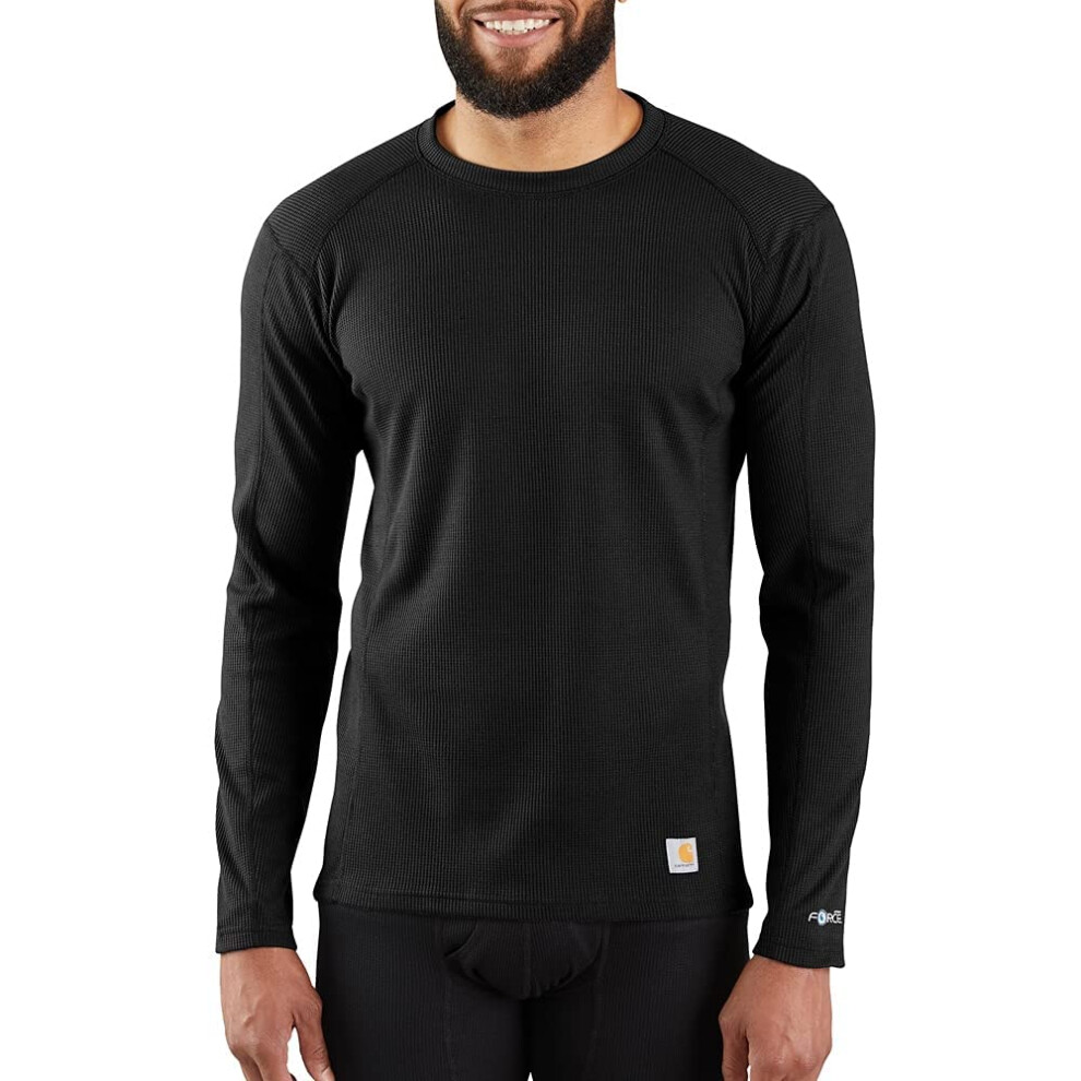 carhartt Mens Base Force Midweight classic crew  Black  2X-Large