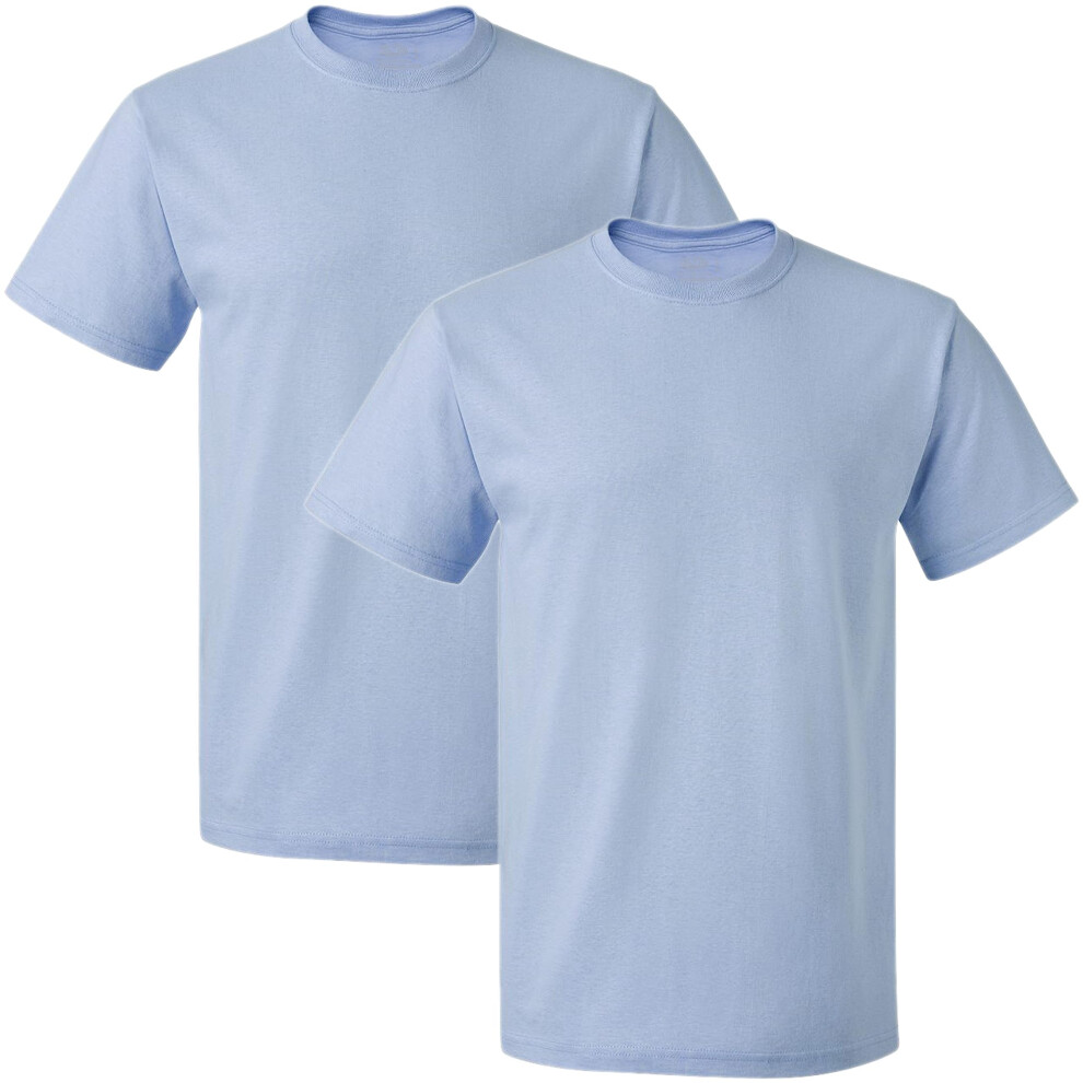 Fruit of the Loom Men's Crew T-Shirt (2 Pack)  Light Blue  Small