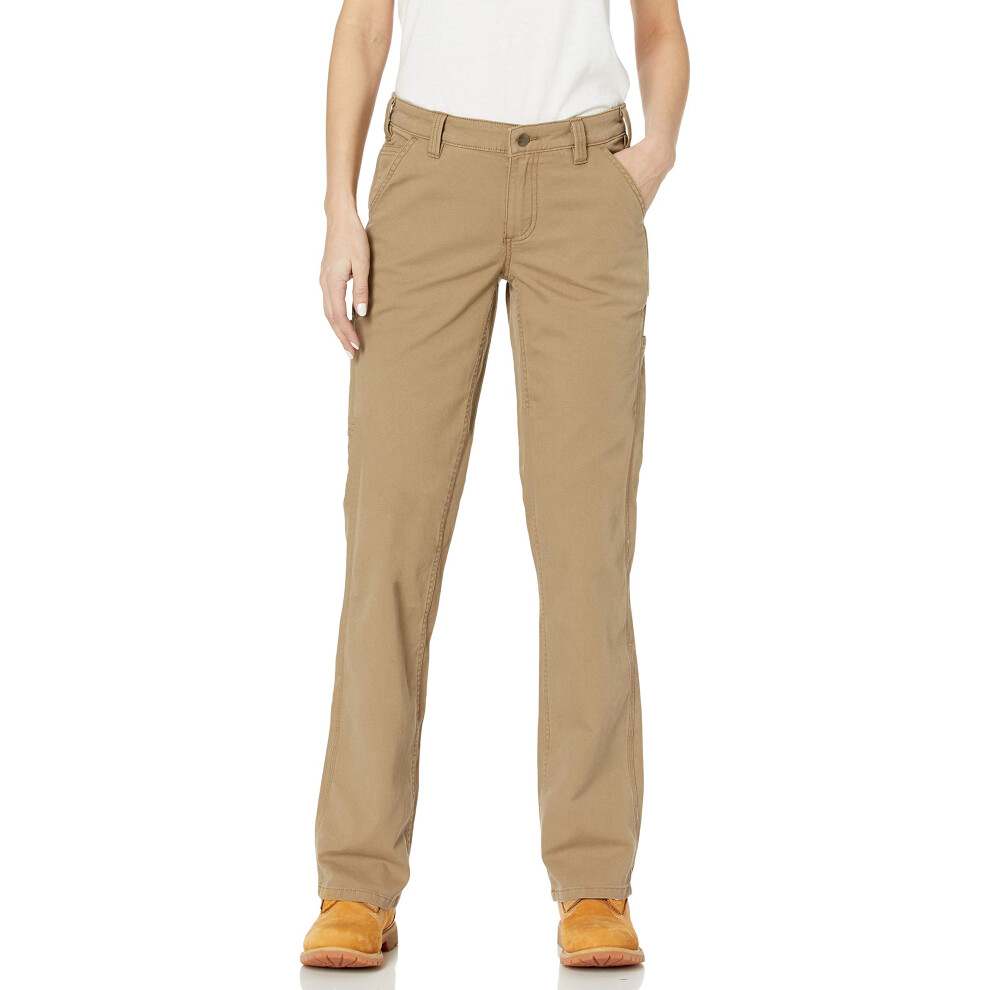 carhartt Womens Rugged Flex Loose Fit canvas Work Pant  Yukon  8